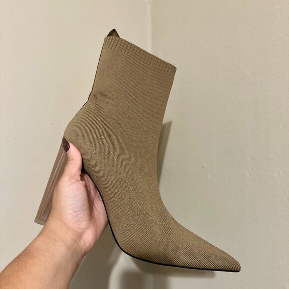 Zara Geometric Heel Boot - Picture 1 of 3